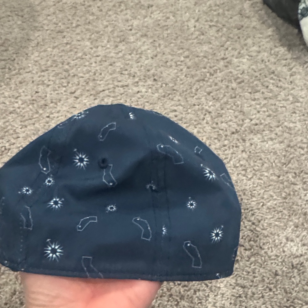 Navy Blue Patterned Golf Cap - Picture 2 of 3